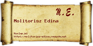 Molitorisz Edina névjegykártya